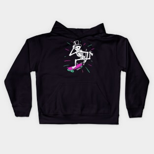 Skateboard Skeleton Kids Hoodie